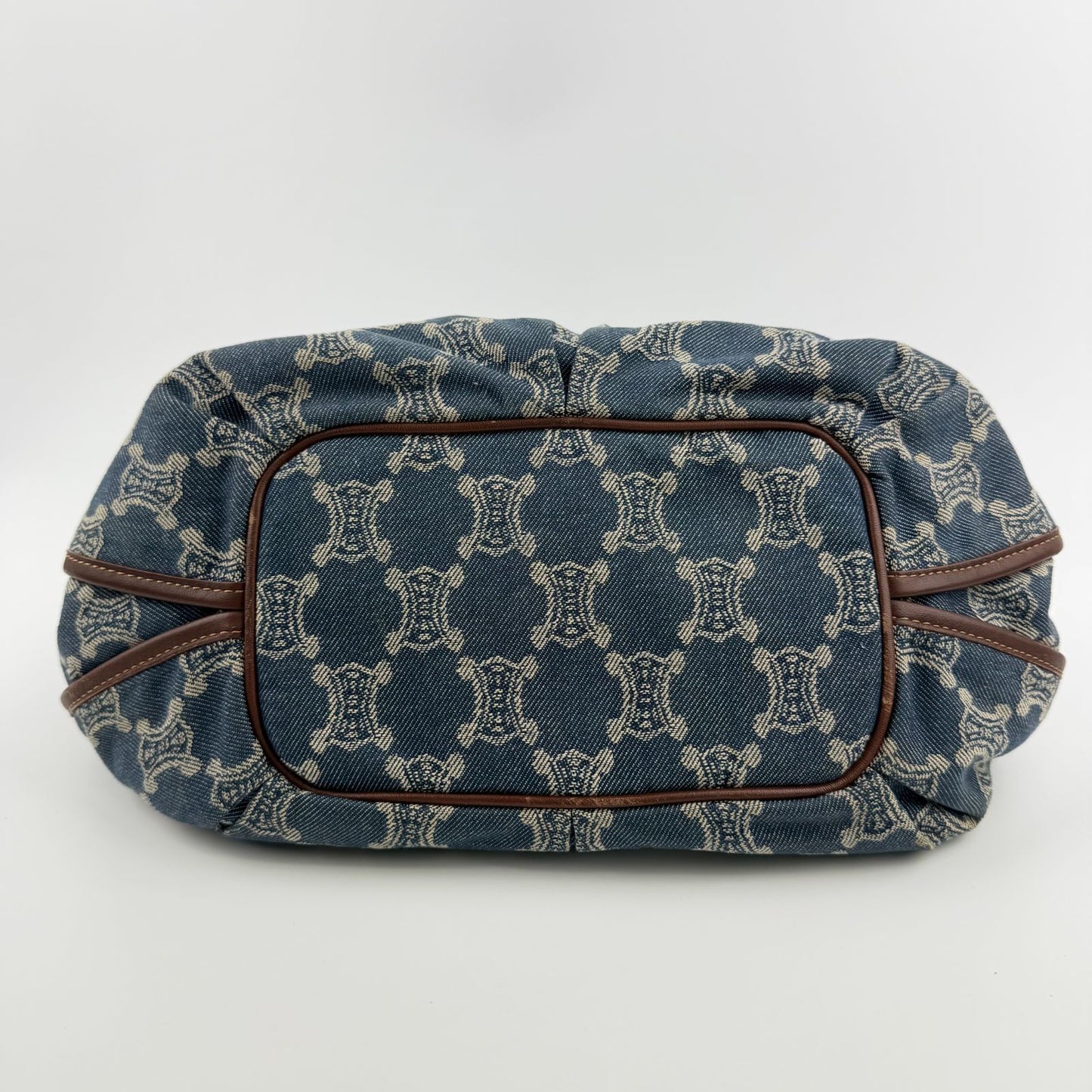 Celine Paris Macadam Handbag Hobo Denim Blue Vintage — view 6