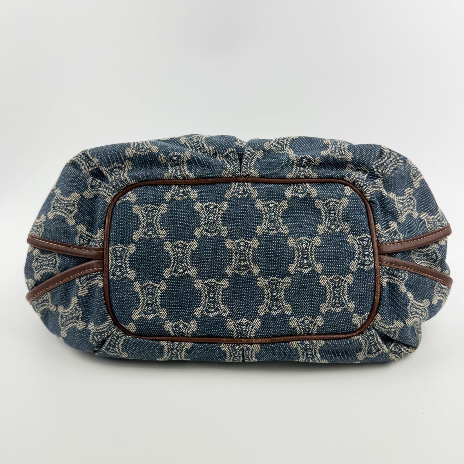 Celine Paris Macadam Handbag Hobo Denim Blue Vintage — view 6