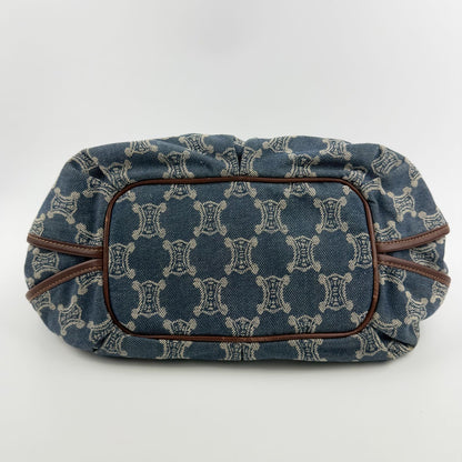 Celine Paris Macadam Handbag Hobo Denim Blue Vintage — view 6