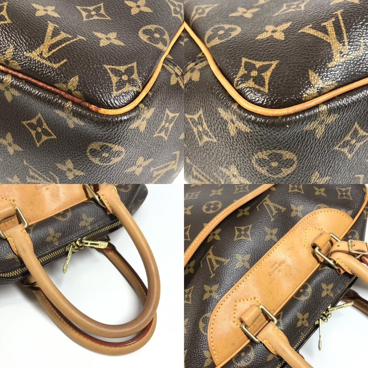 Louis Vuitton Handbag Deauville Monogram Canvas Brown — view 9