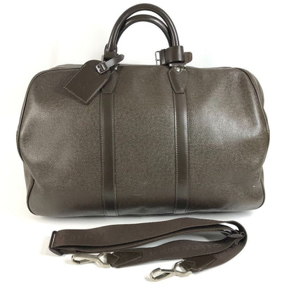 Louis Vuitton Boston Bag Kendall PM Taiga Leather Grizzly Brown