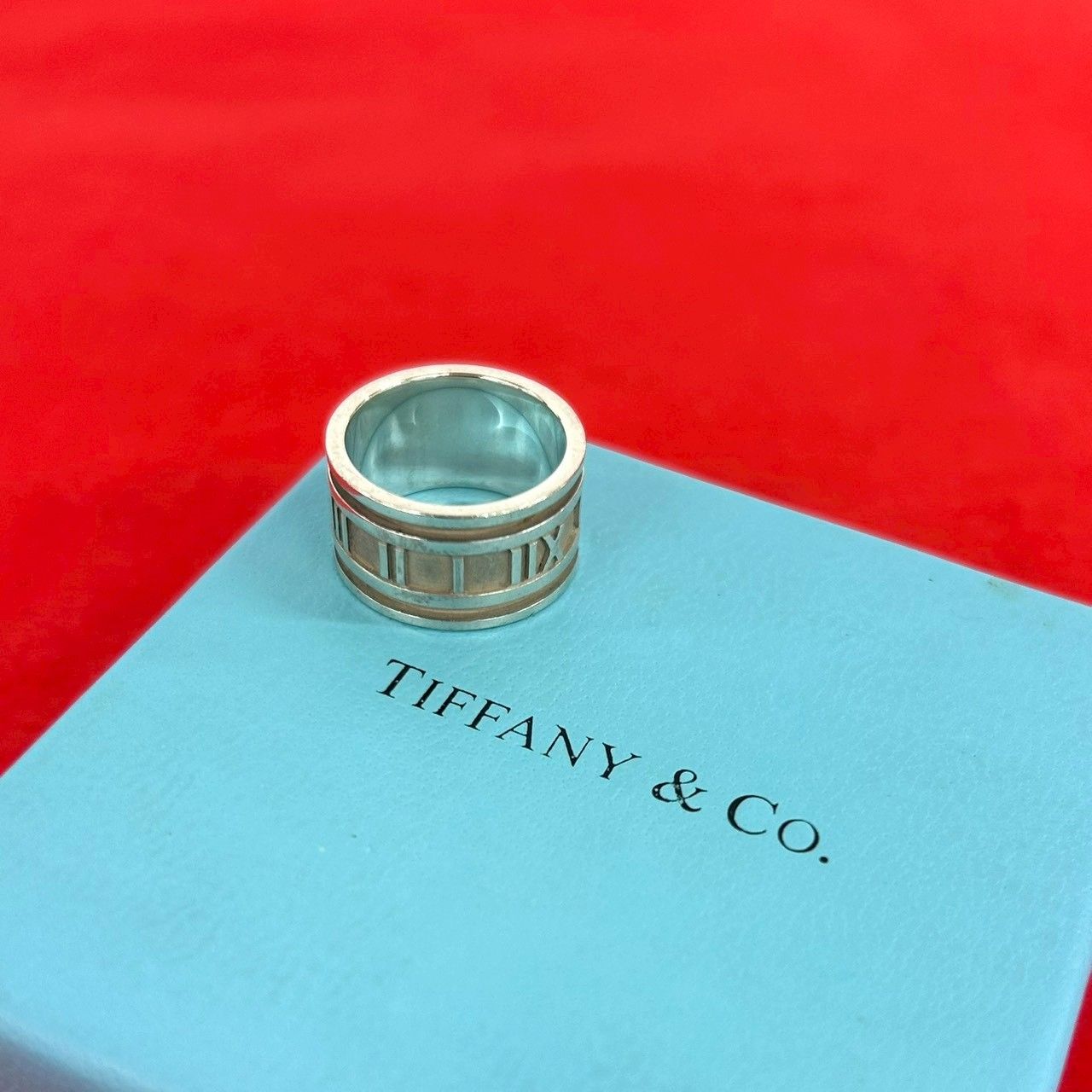 Tiffany & Co Vintage Wide Atlas Ring 925 Sterling Silver
