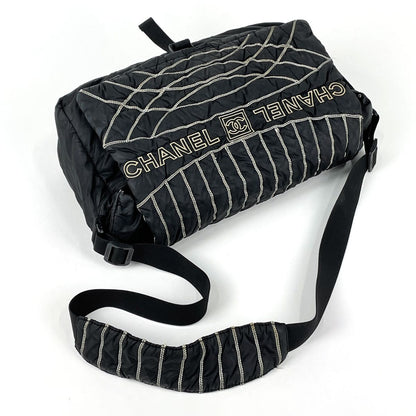Chanel Junk Sports Line Shoulder Bag CC Logo Nylon Black — view 7