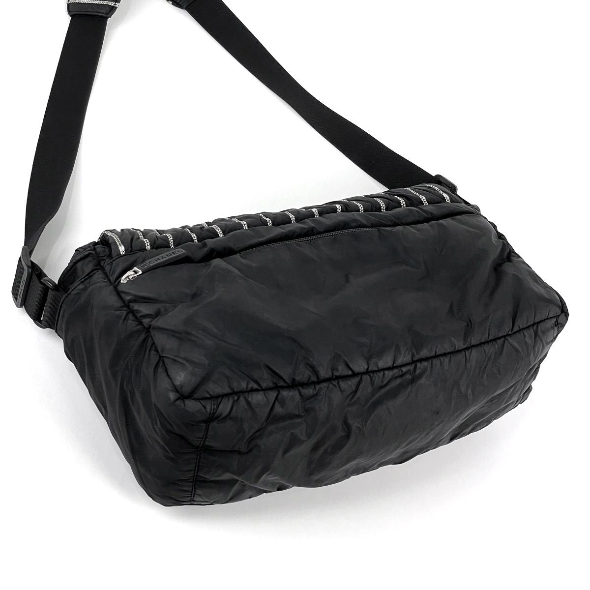 Chanel Junk Sports Line Shoulder Bag CC Logo Nylon Black — view 2