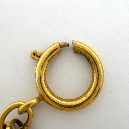 Chanel CC Logo Round Necklace Gold Plated — view 4