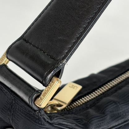 Chanel New Travel Line Shoulder Bag Nylon Jacquard Black — view 6
