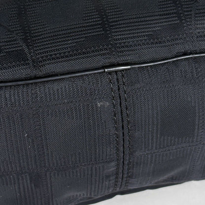 Chanel New Travel Line Shoulder Bag Nylon Jacquard Black — view 3