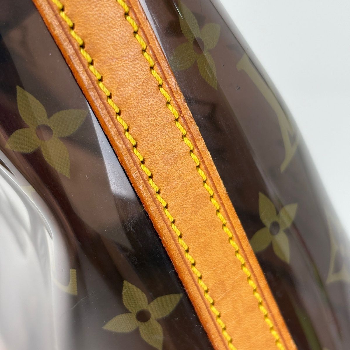 Louis Vuitton Cabas Ambre PM Tote Clear Monogram Handbag Vinyl Brown — view 4