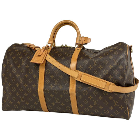 Louis Vuitton Keepall Bandouliere 55 Boston Bag Monogram Brown