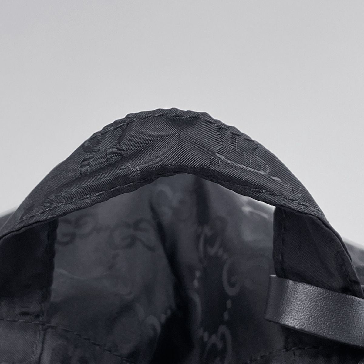 Gucci GG Pattern Backpack Bear Charm Nylon Black — view 5