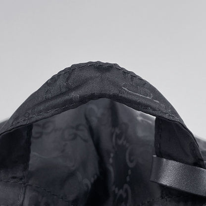 Gucci GG Pattern Backpack Bear Charm Nylon Black — view 5