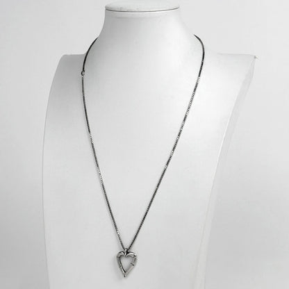 Gucci Heart Motif Necklace 925 Sterling Silver — view 4