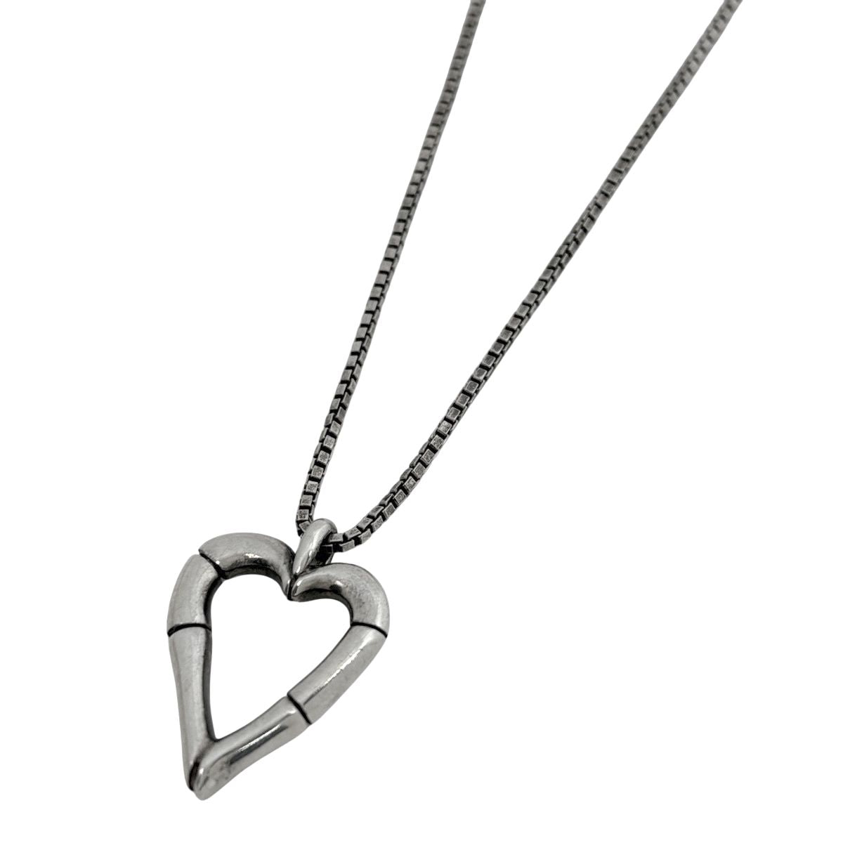 Gucci Heart Motif Necklace 925 Sterling Silver