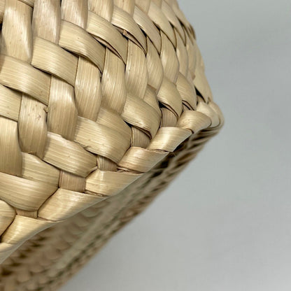 Celine Classic Pannier Basket Bag 2-Way Raffia Natural Brown — view 3