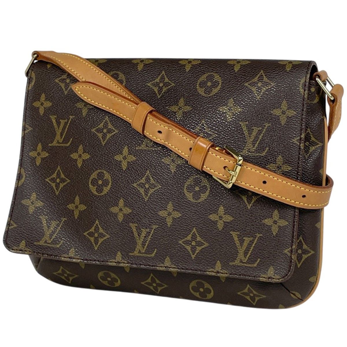 Louis Vuitton Musette Tango Short Shoulder Bag Monogram Brown