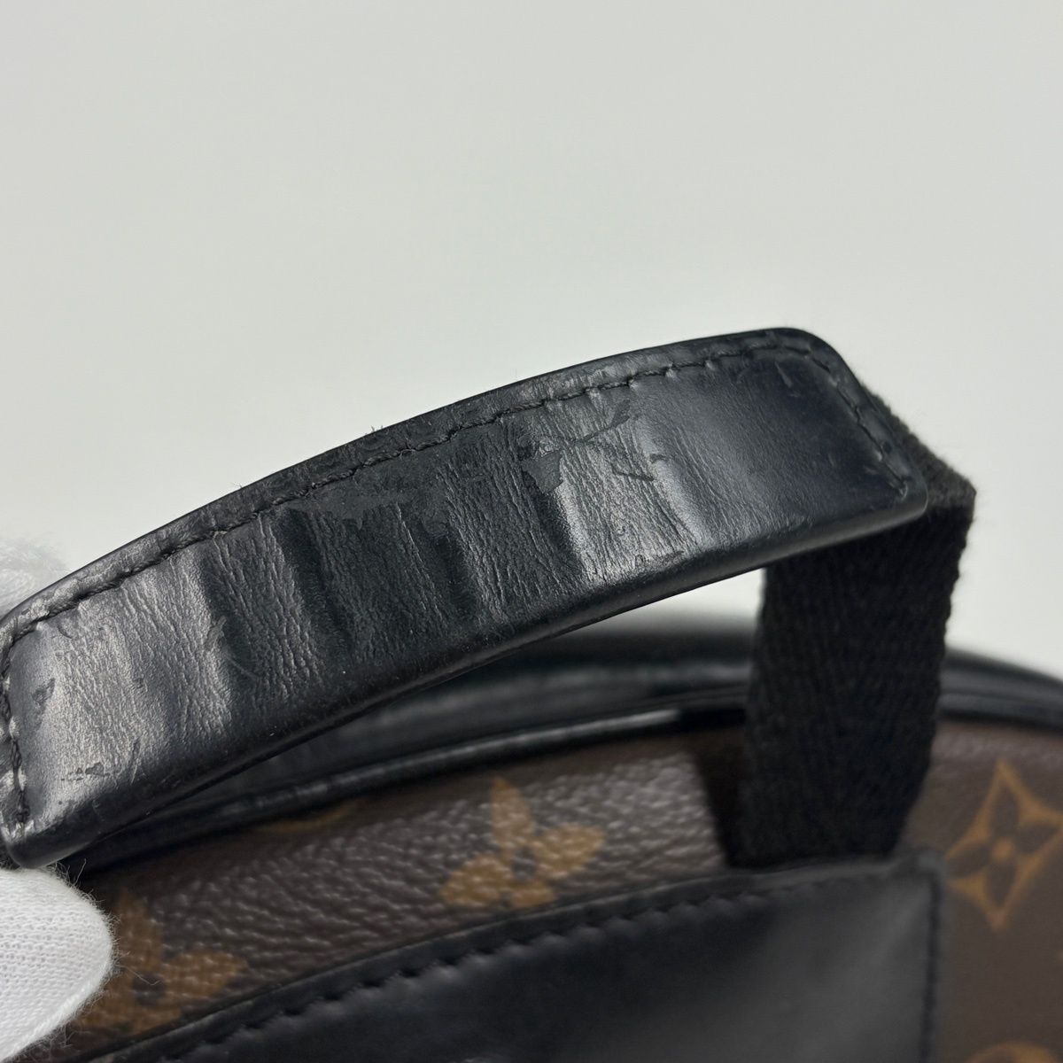 Louis Vuitton Josh Backpack Monogram Macassar Brown Black — view 9