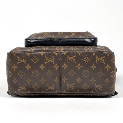 Louis Vuitton Josh Backpack Monogram Macassar Brown Black — view 3