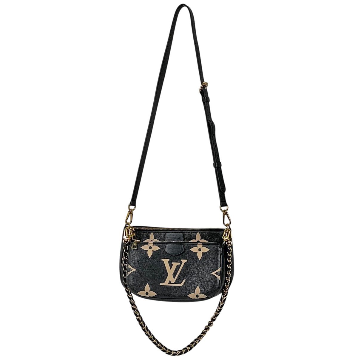 Louis Vuitton Multi Pochette Bicolor 2-Way Pouch Shoulder Bag Monogram Empreinte
