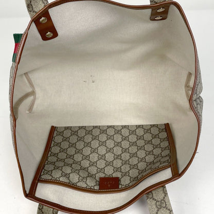 Gucci GG Pattern Tote Sherry Line Beige Brown — view 6