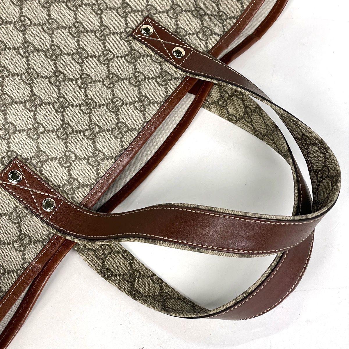 Gucci GG Pattern Tote Sherry Line Beige Brown — view 5
