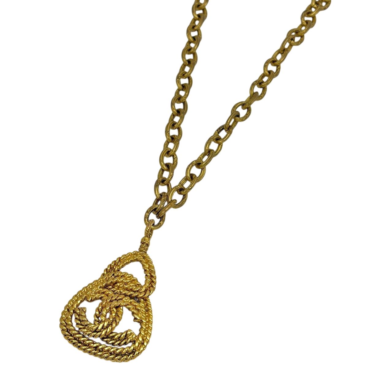 Chanel CC Logo Chain Necklace Gold Plated