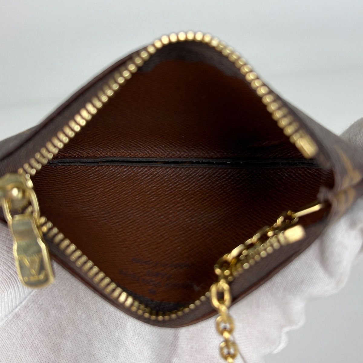 Louis Vuitton Pochette Cles Key Ring Coin Purse Monogram Brown — view 5