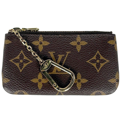 Louis Vuitton Pochette Cles Key Ring Coin Purse Monogram Brown