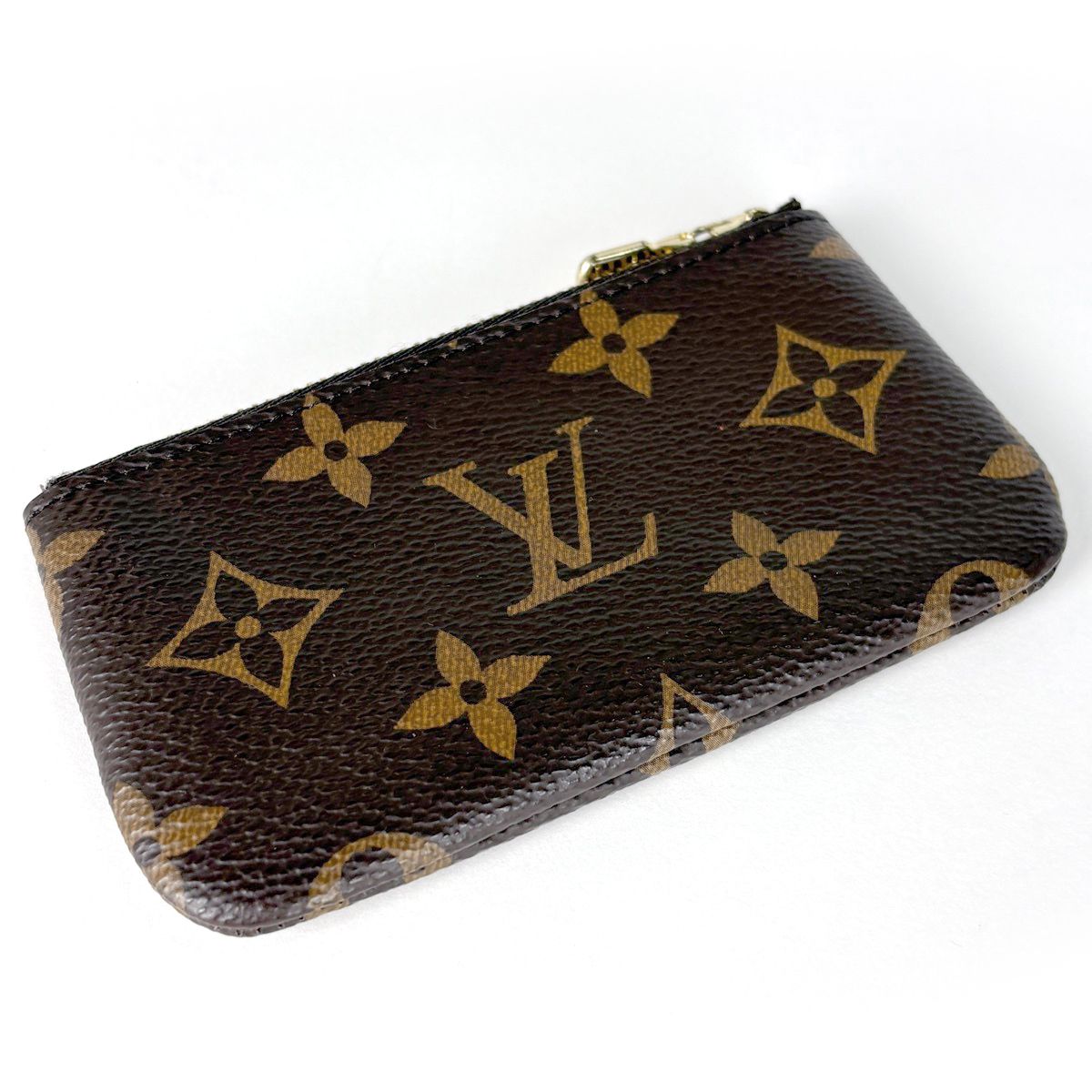 Louis Vuitton Pochette Cles Key Ring Coin Purse Monogram Brown — view 2