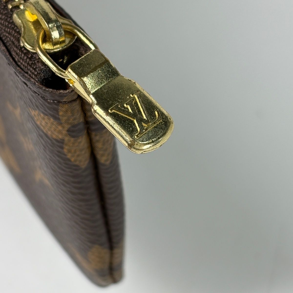 Louis Vuitton Pochette Cles Key Ring Coin Purse Monogram Brown — view 4