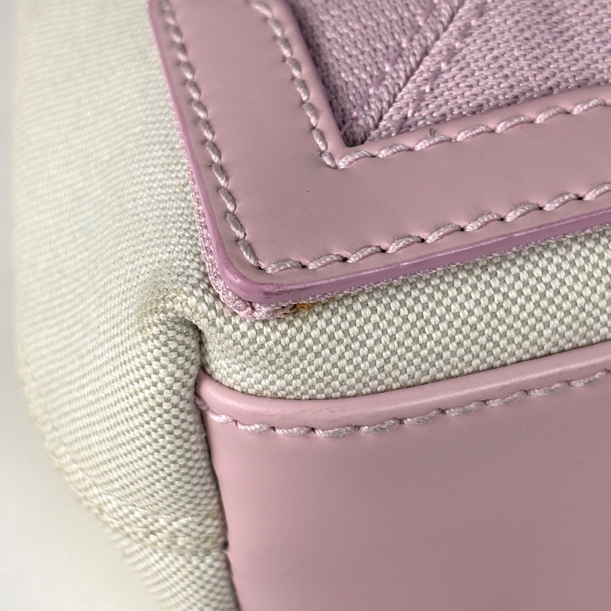 Balenciaga Navy Cabas XS 2-Way Handbag Canvas Pink — view 3