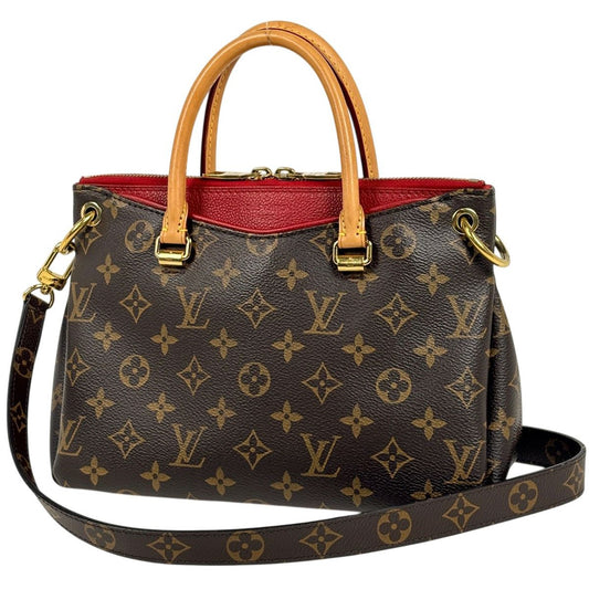 Louis Vuitton Pallas BB Shoulder Bag 2-Way Monogram Brown Cerise