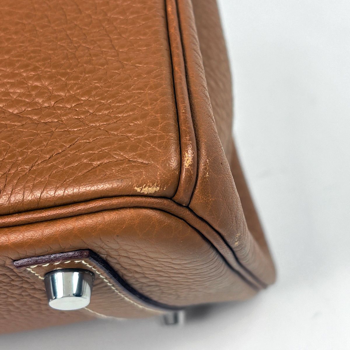 Hermes Birkin 30 Handbag Fjord Gold — view 7