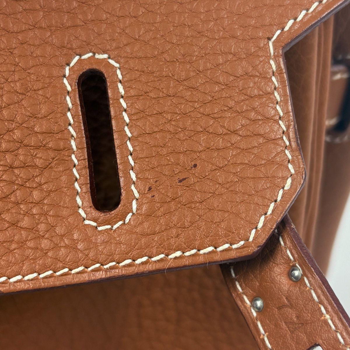 Hermes Birkin 30 Handbag Fjord Gold — view 8
