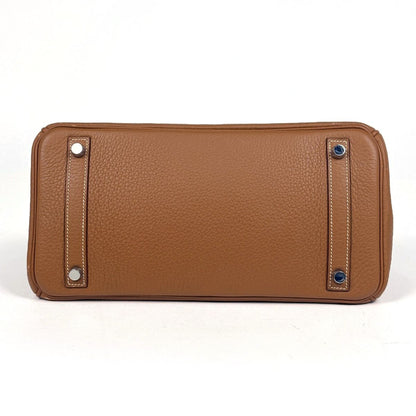 Hermes Birkin 30 Handbag Fjord Gold — view 5