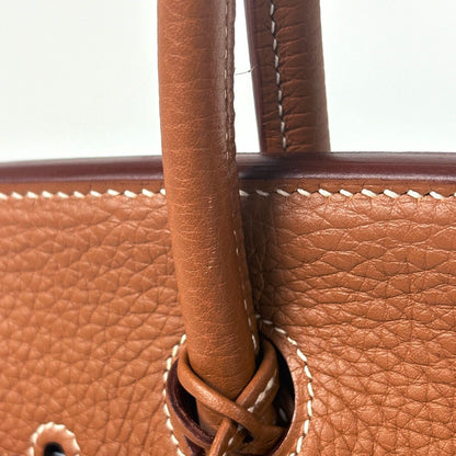 Hermes Birkin 30 Handbag Fjord Gold — view 9