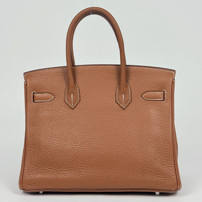 Hermes Birkin 30 Handbag Fjord Gold — view 3