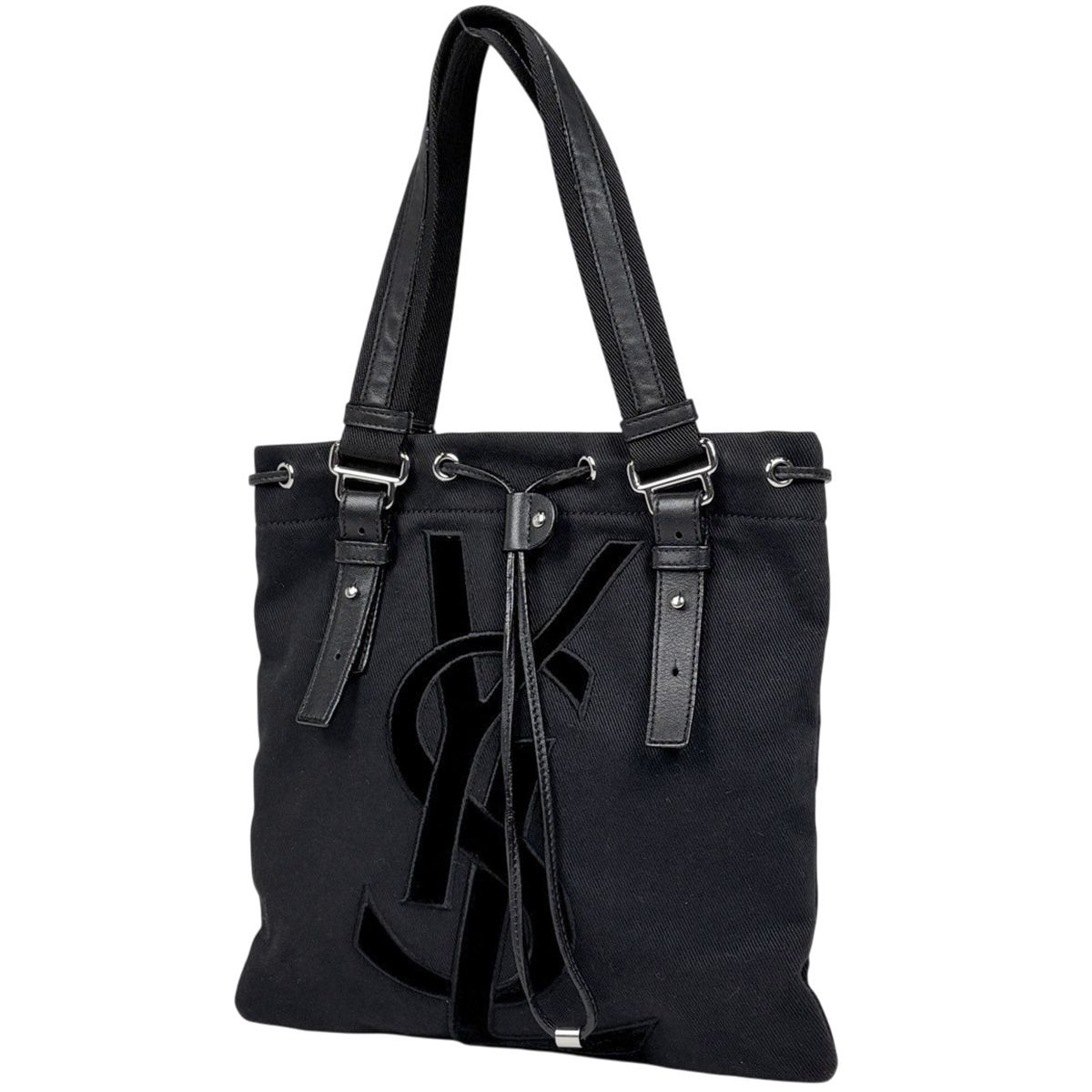 Saint Laurent Kahara Tote Canvas Black