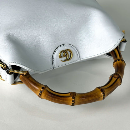 Gucci Diana Small Handbag 2-Way Double Leather Light Blue — view 5