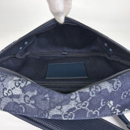 Gucci GG Denim Large Belt Bag Camouflage Effect Navy — view 7