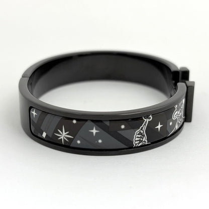 Hermes Clic HH Enamel Bracelet Clac Bangle Metal Black — view 4