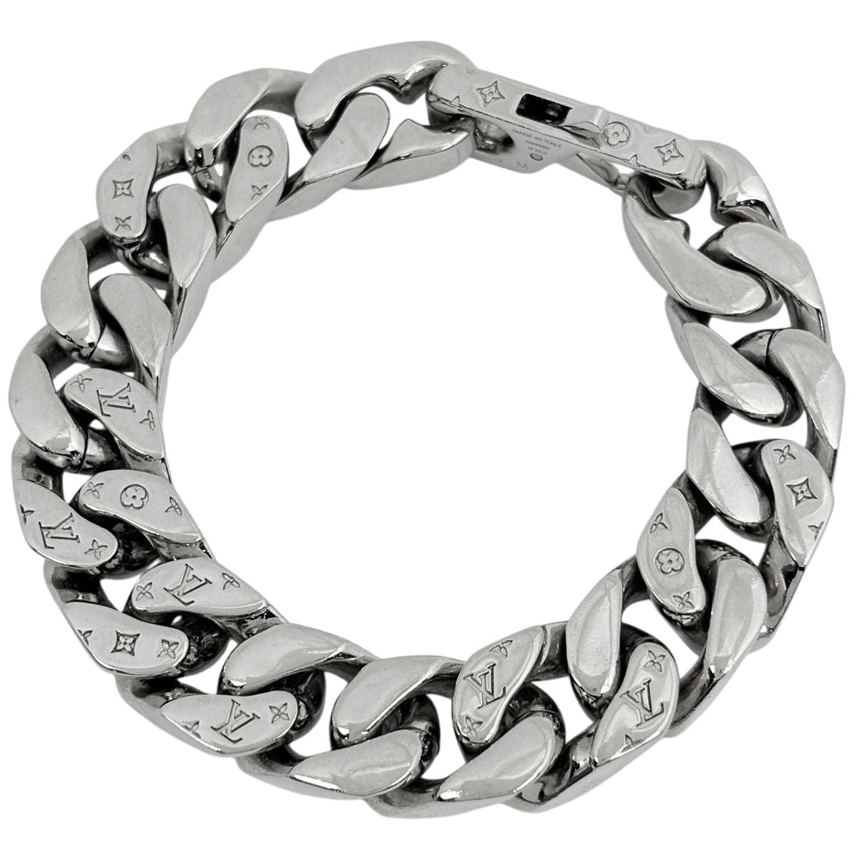 Louis Vuitton Bracelet LV Chain Links Silver Plated