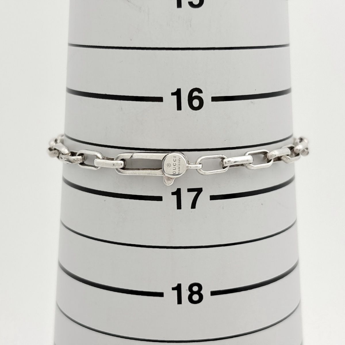Gucci GG Logo Bracelet Interlocking 925 Sterling Silver — view 5