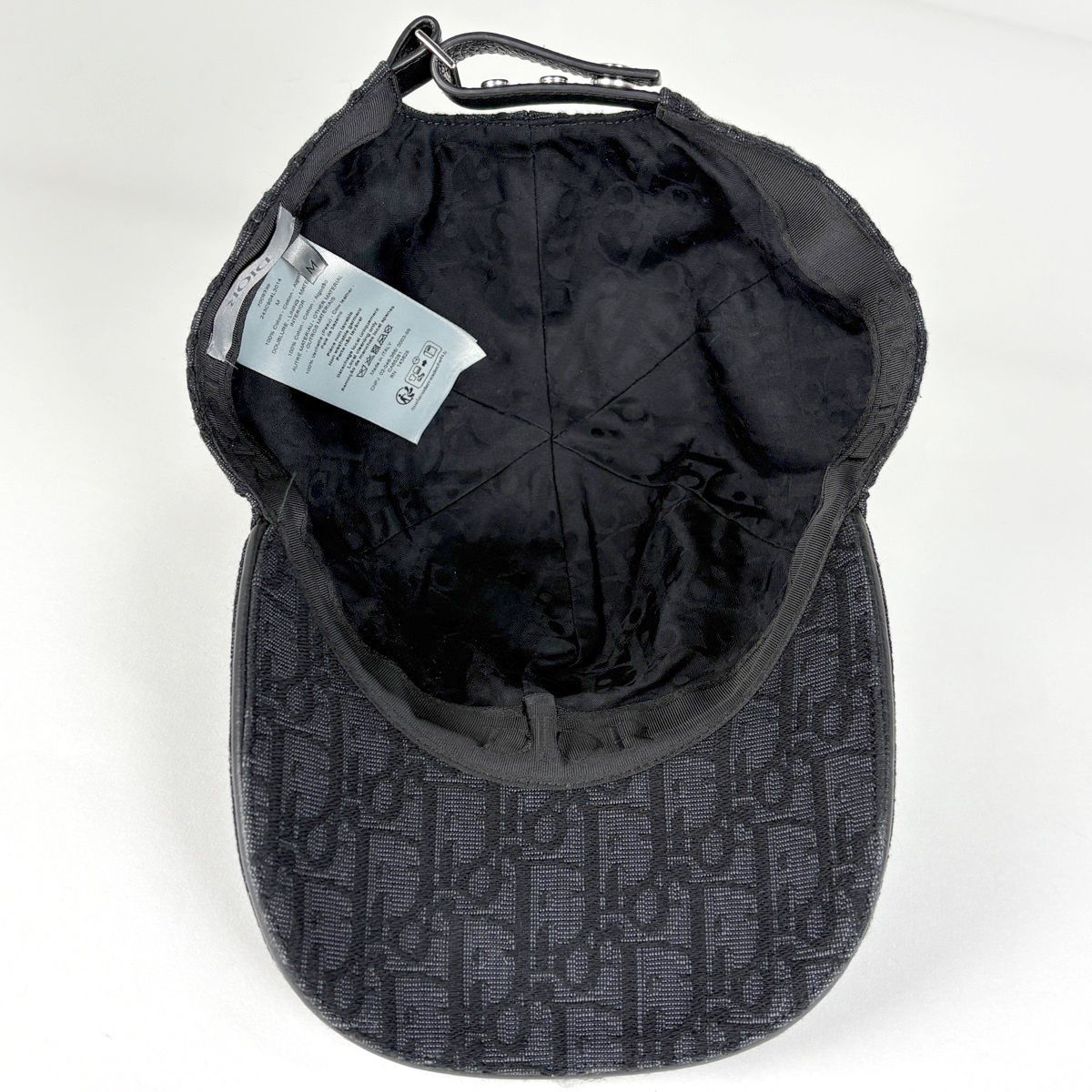 Dior Oblique Cap Baseball Cap Trotter Hat Cap Cotton Black — view 3