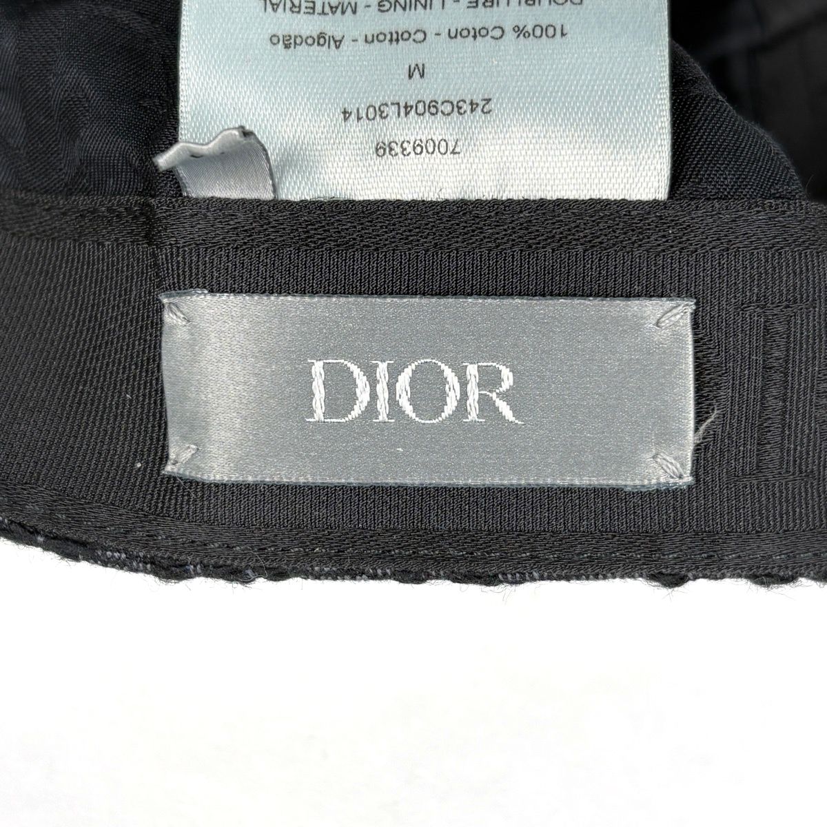 Dior Oblique Cap Baseball Cap Trotter Hat Cap Cotton Black — view 6
