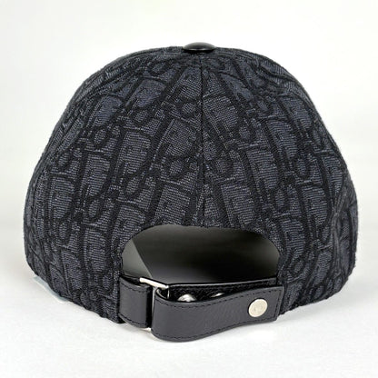 Dior Oblique Cap Baseball Cap Trotter Hat Cap Cotton Black — view 2