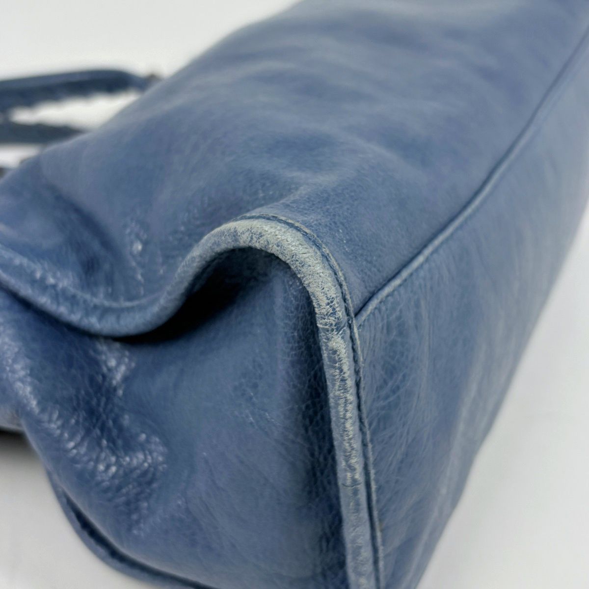 Balenciaga the City 2-Way Handbag Leather Blue — view 3