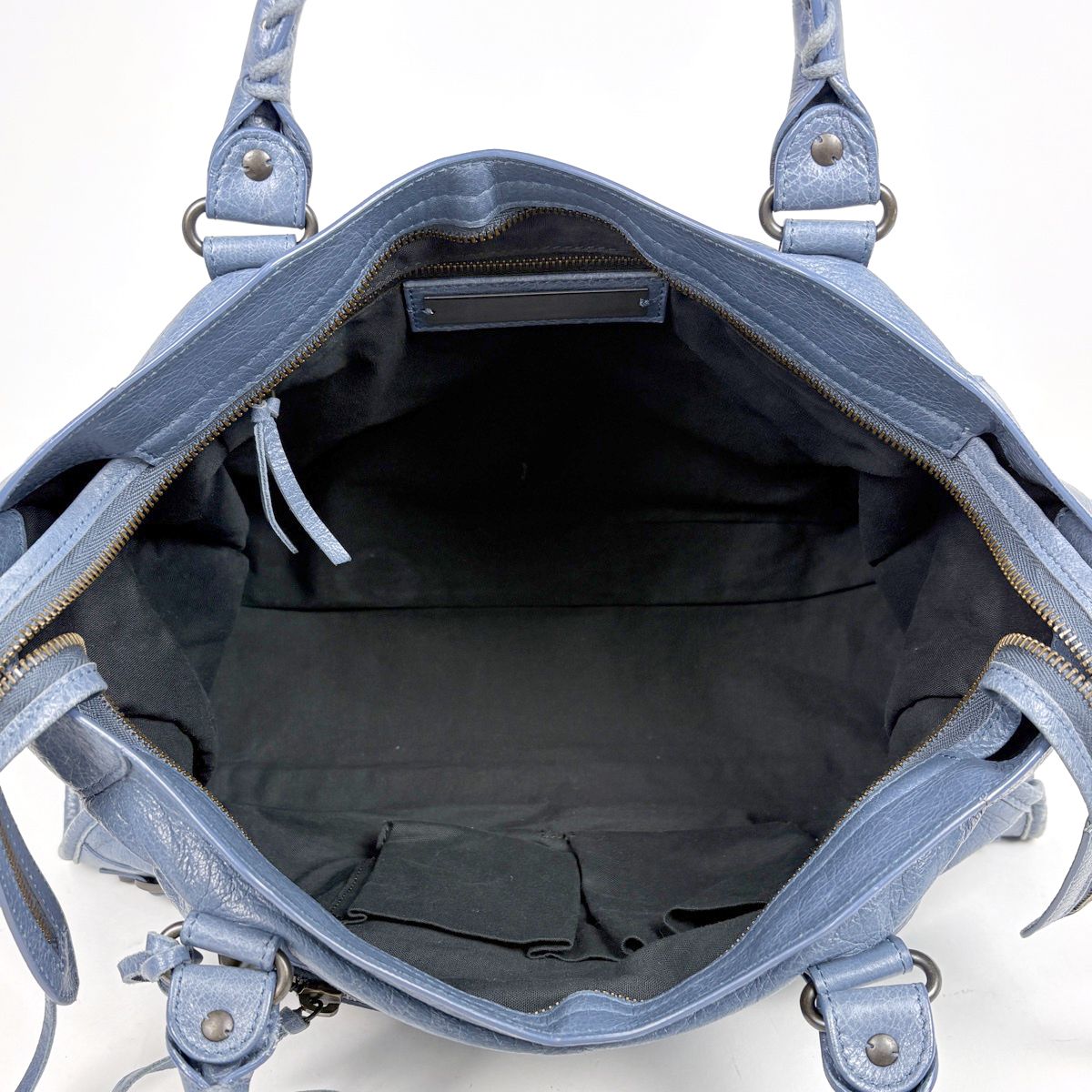 Balenciaga the City 2-Way Handbag Leather Blue — view 8