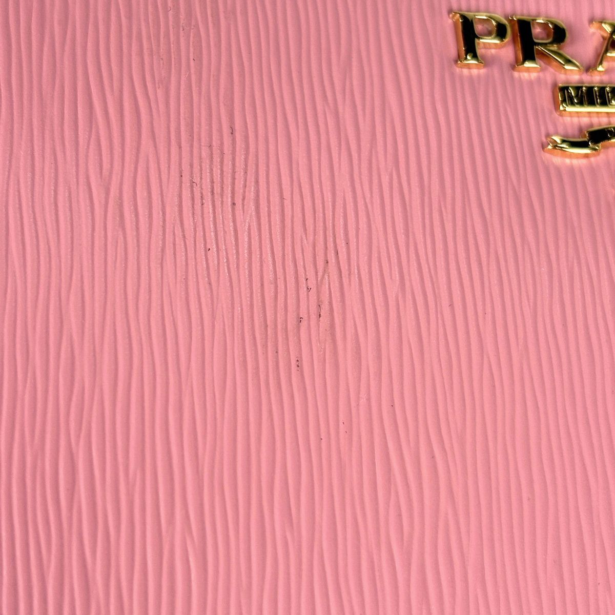 Prada Logo Zip Around Wallet Round Zip Leather Pink — view 4