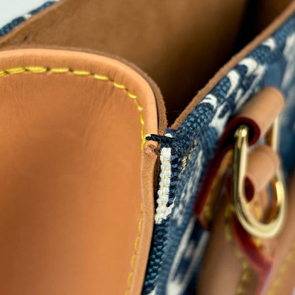 Louis Vuitton Petite Sac Plat 2-Way Monogram Jacquard Since Handbag Navy — view 5