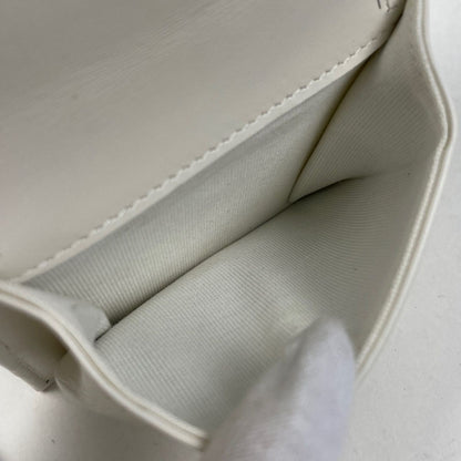 Chanel CC Logo Bifold Wallet Caviar Leather White — view 7